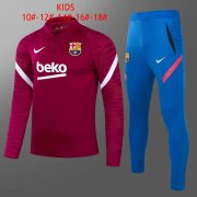 21-22 Barcelona Red Soccer Football Training Suit Kid's