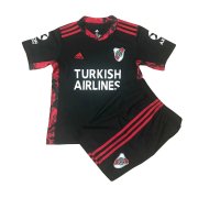 21-22 River Plate Black Goalkeeper Soccer Football Kit (Shirt + Short) Kids