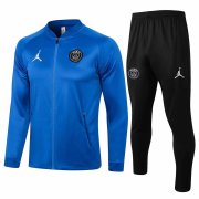 21-22 PSG x Jordan Blue Soccer Football Training Suit (Jacket + Pants) Man