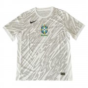 2024 Brazil Goalkeeper White Soccer Football Kit Man