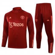 23-24 Manchester United Burgundy Soccer Football Training Kit Man