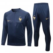 2022 France Royal II Soccer Football Training Kit (Jacket + Pants) Man