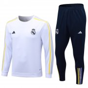 23-24 Real Madrid Crew Neck White Soccer Football Training Kit Man