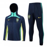 2023 Brazil Navy Soccer Football Training Kit (Jacket + Pants) Man #Hoodie