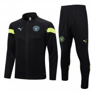 22-23 Manchester City Black Soccer Football Training Kit (Jacket + Pants) Man