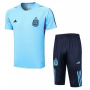 23-24 Argentina Blue Short Soccer Football Training Kit (Top + Short) Man