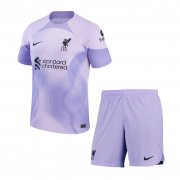 22-23 Liverpool Goalkeeper Purple Soccer Football Kit (Top + Short) Youth