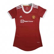 21-22 Manchester United Home Soccer Football Kit Women
