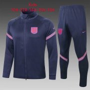 Kids 2020-21 England Navy Men Soccer Football Jacket + Pants