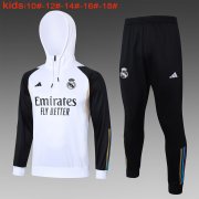 23-24 Real Madrid White Soccer Football Training Kit (Sweatshirt + Pants) Youth #Hoodie