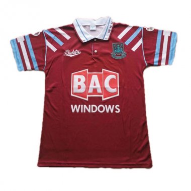 1991-1992 West Ham United Home Soccer Football Kit Man #Retro