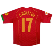 2004 Portugal Home Soccer Football Kit Man #Retro C.Ronaldo #17