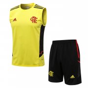 22-23 Flamengo Yellow Soccer Football Training Kit (Singlet + Shorts) Man