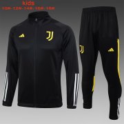 23-24 Juventus Black Soccer Football Training Kit (Jacket + Pants) Youth