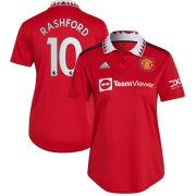 22-23 Manchester United Home Soccer Football Kit Woman #Rashford #10