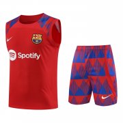 23-24 Barcelona Red Soccer Football Training Kit (Singlet + Short) Man
