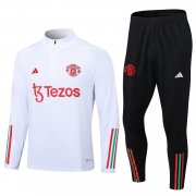 23-24 Manchester United White Soccer Football Training Kit Man