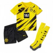 20-21 Borussia Dortmund Home Kids Soccer Football Full Kit(Shirt+Short+Socks)