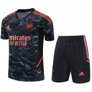 23-24 Arsenal Black Short Soccer Football Training Kit (Top + Short) Man
