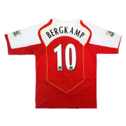 2004/2005 Arsenal Home Soccer Football Kit Man #Retro Bergkamp #10