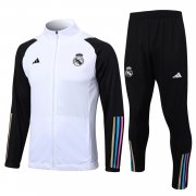 23-24 Real Madrid White Soccer Football Training Kit (Jacket + Pants) Man
