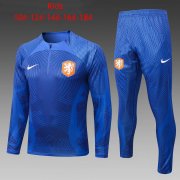 2022 Netherlands Blue Soccer Football Training Kit Youth