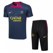 23-24 PSG Royal Short Soccer Football Training Kit (Top + Short) Man