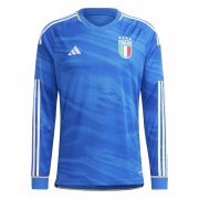 2023 Italy Home Soccer Football Kit Man #Long Sleeve