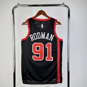 23-24 Chicago Bulls Black Swingman Jersey - City Edition Men's RODMAN - 91