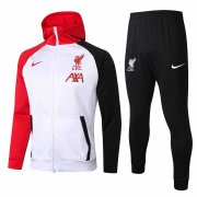 20-21 Liverpool White Man Hoodie Jacket Soccer Football Jacket + Pants