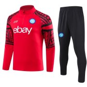 23-24 Napoli Red Soccer Football Training Kit (Sweatshirt + Pants) Man