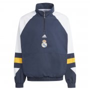 23-24 Real Madrid Navy All Weather Windrunner Soccer Football Jacket Man #Half-Zip Icon