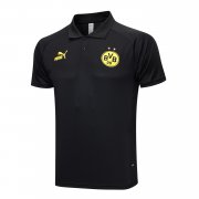 23-24 Borussia Dortmund Black Soccer Football Polo Top Man