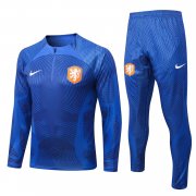 2022 Netherlands Blue 3D Soccer Football Training Kit Man
