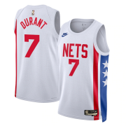 22-23 Brooklyn Nets White Classic Edition Swingman Jersey Man Kevin Durant #7