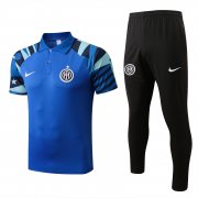22-23 Inter Milan Blue Soccer Football Training Kit (Polo + Pants) Man
