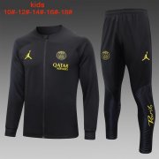 23-24 PSG x Jordan Black Soccer Football Training Kit (Jacket + Pants) Youth