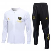 23-24 PSG x Jordan White Soccer Football Training Kit (Jacket + Pants) Man