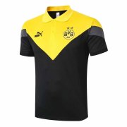 2020-21 Borussia Dortmund Yellow-Black Men's Football Soccer Polo Top
