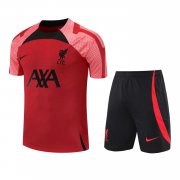 22-23 Liverpool Red Short Soccer Football Training Kit (Top + Short) Man