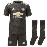 20-21 Manchester United Away Children's Soccer Football Full Kit (Shirt + Short + Socks)