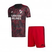 21-22 River Plate Away Youth Soccer Football Kit (Shirt + Short)