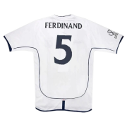 2002 England Home Soccer Football Kit Man #Retro Ferdinand #5
