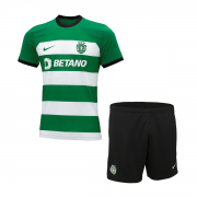 23-24 Sporting Portugal Home Soccer Football Kit (Top + Short) Youth