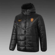 20-21 Netherlands Black Man Soccer Football Winter Jacket