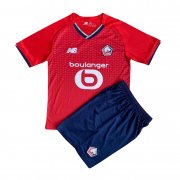 21-22 Lille Olympique Home Soccer Football Kit ( Jersey + Short ) Youth