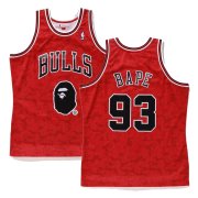 22-23 Chicago Bulls A Bathing Ape Red Swingman Jersey Man #BAPE - 93