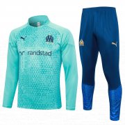 23-24 Olympique Marseille Green Diamonds Soccer Football Training Kit (Sweatshirt + Pants) Man