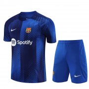 23-24 Barcelona Blue Short Soccer Football Training Kit (Top + Short) Man