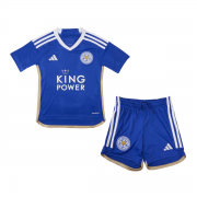 23-24 Leicester City Home Soccer Football Kit (Top + Short) Youth